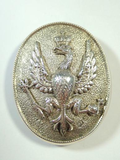 14th Kings Hussars Hallmarked (1891) Silver 2 Part NCO's Arm Badge.