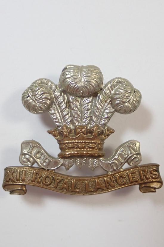 XII (12th) royal Lancers Victorian (Pre 1903) Cap Badge.