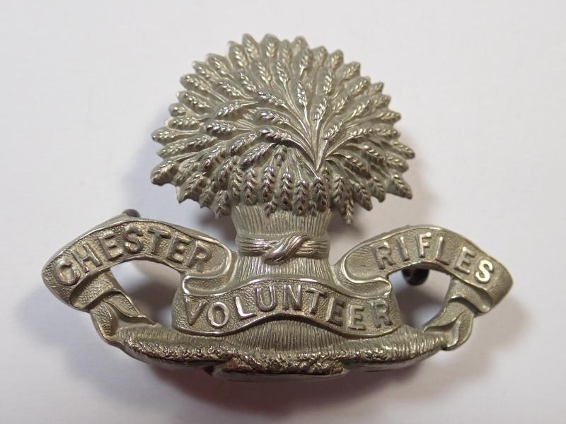Chester Volunteer Rifles Scarce Victorian Shako Badge.