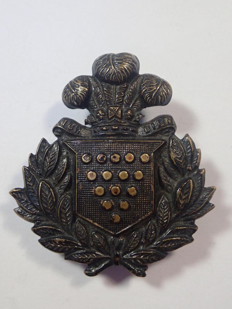 1st Admin Battalion Cornwall Rifle Volunteers (Pre 1881) Blackened Glengarry Badge.