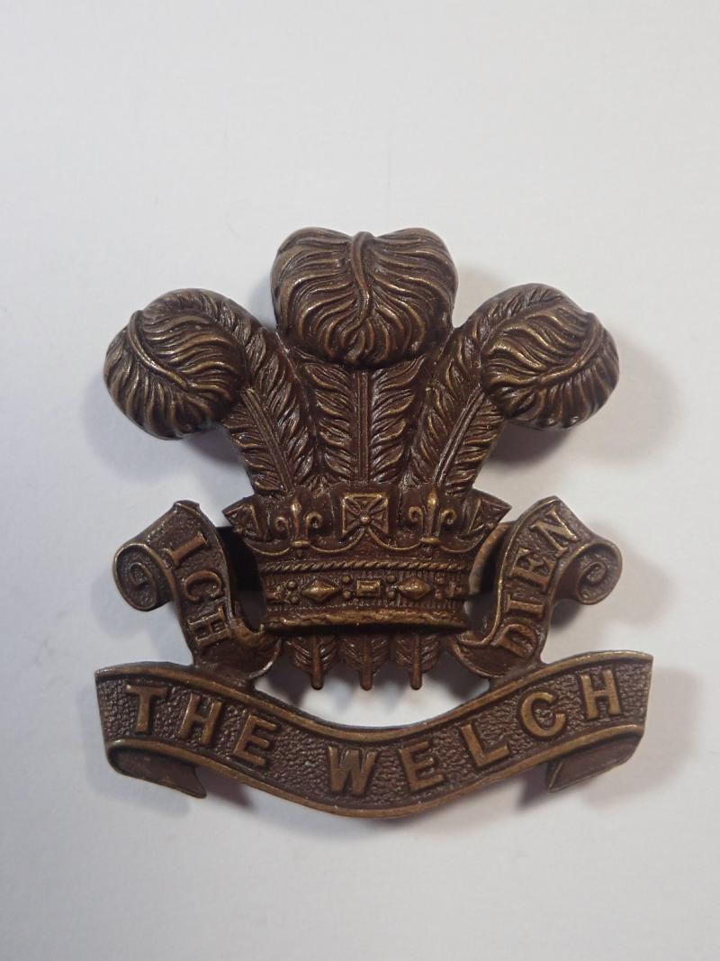 The Welch Regiment (Post 1920) Officers Service Dress Cap Badge (Firmin).
