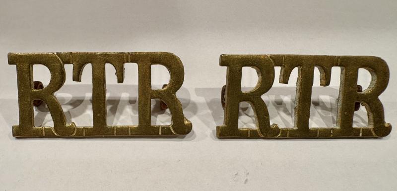 A Pair of RTR larger metal shoulder titles