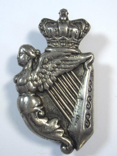 8th Kings Royal Irish Hussars Hallmarked Silver (1901) Victorian Arm Badge.