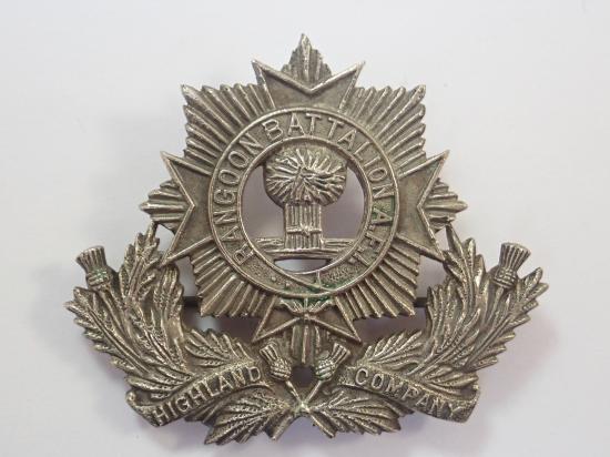 Rangoon Battalion A.F.I. Highland Company Pagri Badge.