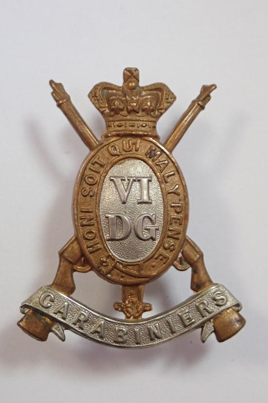 VI (6th) Dragoon Guards original Victorian Cap Badge.