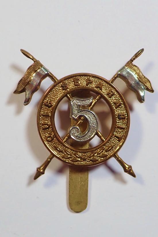 5th (Royal Irish) Lancers original WW1 Cap Badge.