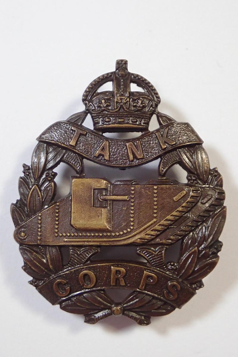 Tank Corps (1917-23) Officers Service Dress Cap Badge (Gaunt ).