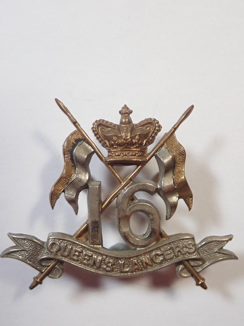 16th Queen's Lancers Victorian Cap Badge.