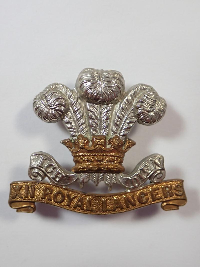 XII (12th) Royal Lancers Victorian Cap Badge.