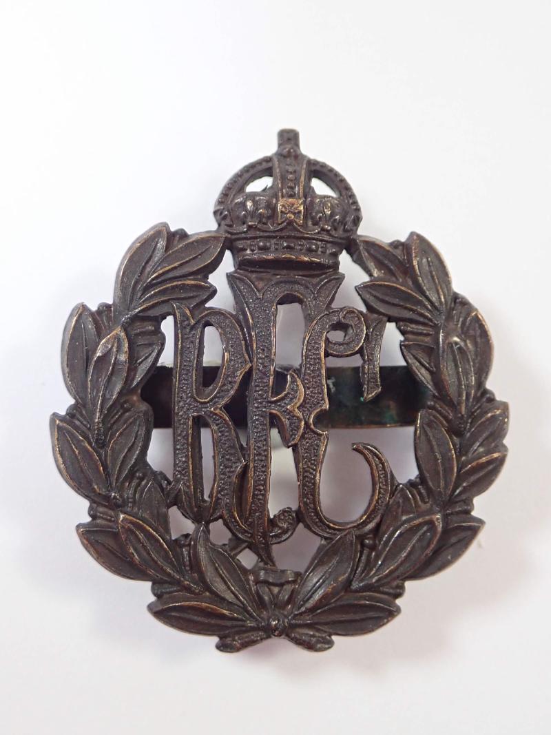 Royal Flying Corps Officer's Service Dress Cap Badge.