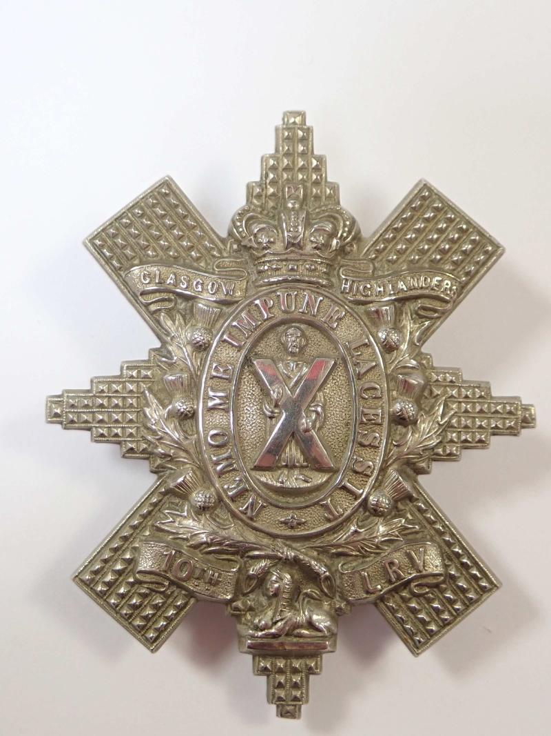 10th Lanarkshire Rifle Volunteers (Glasgow Highlanders) Victorian GlengarryBadge