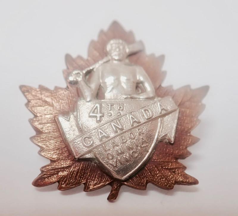 4th  Pioneer (Labour) Battalion CEF Collar Badge