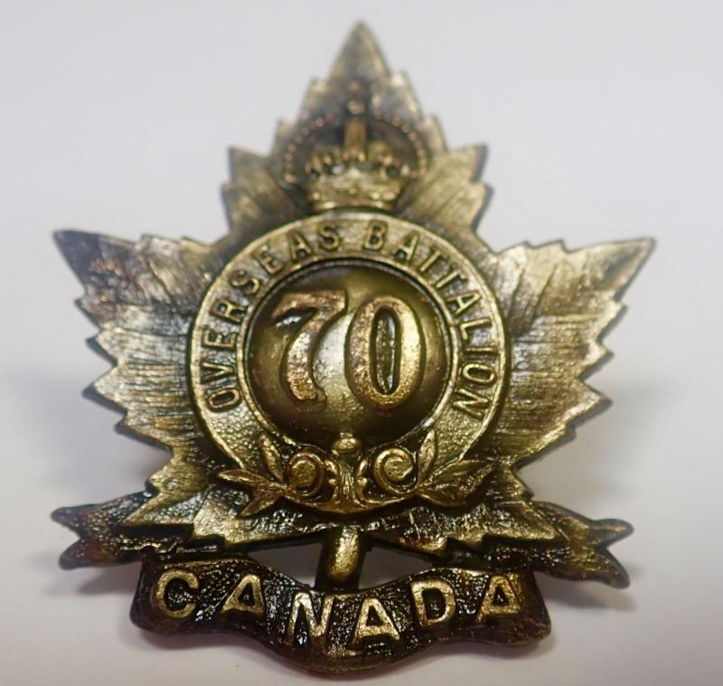 70th (London) Infantry Battalion CEF Collar Badge.O