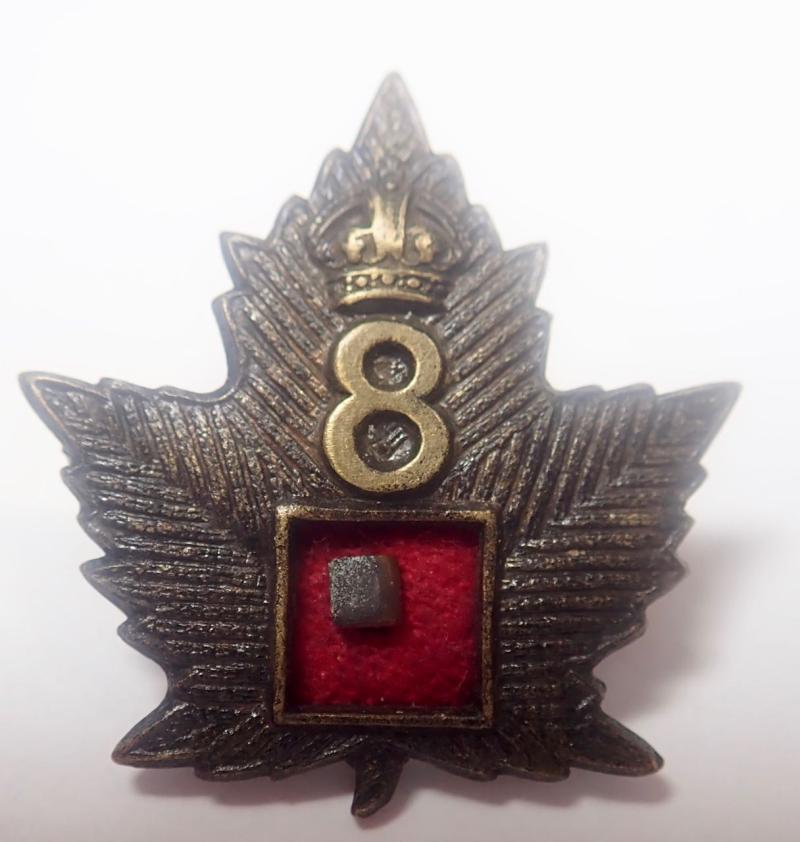 8th Railway Troops Battalion CEF Collar Badge.(Gaunt)