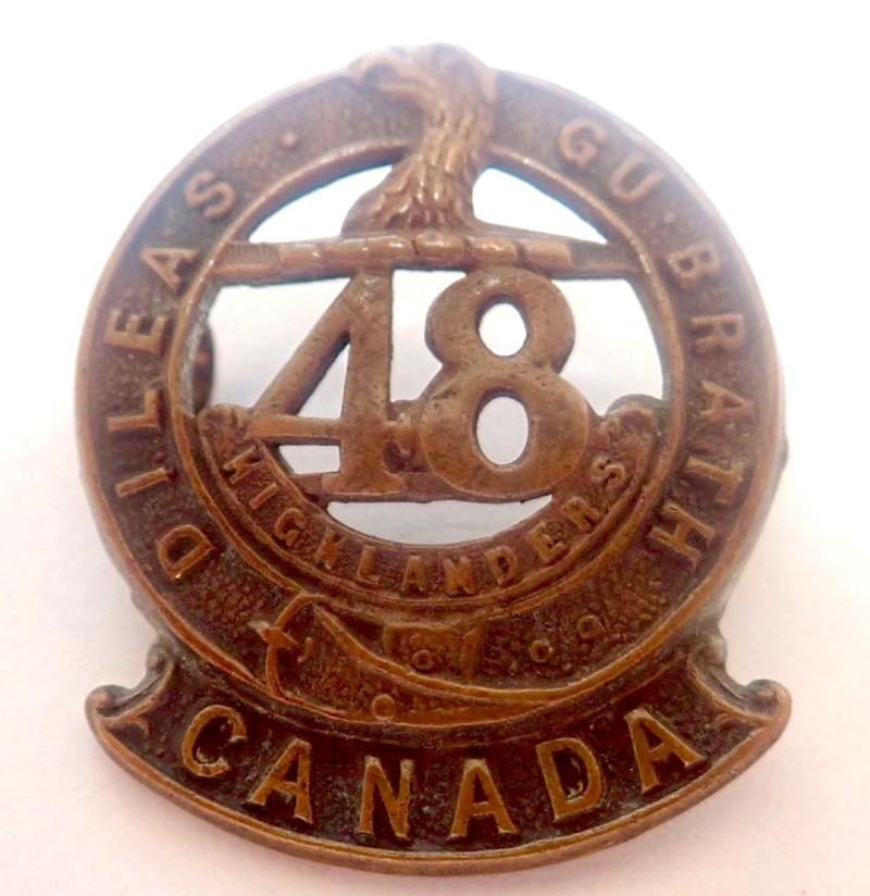 48th (Highlanders, Victoria) Infantry Battalion CEF WW1 Collar Badge.