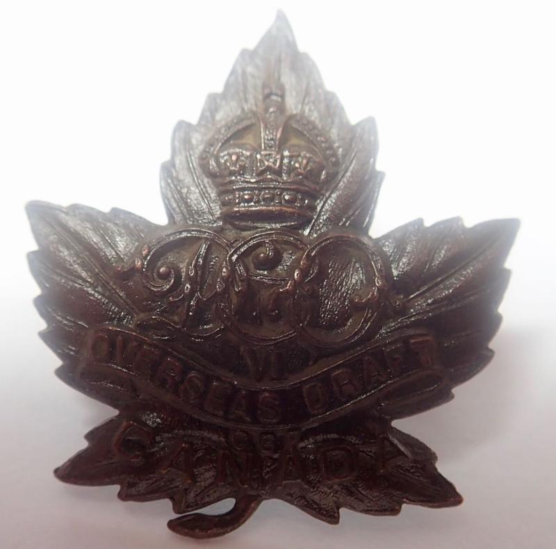 6th Infantry Draft CEF WW1 Collar Badge.