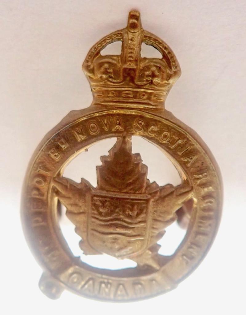 1st Depot Battalion (Nova Scotia) CEF WW1 Collar Badge, (possibly Officers).