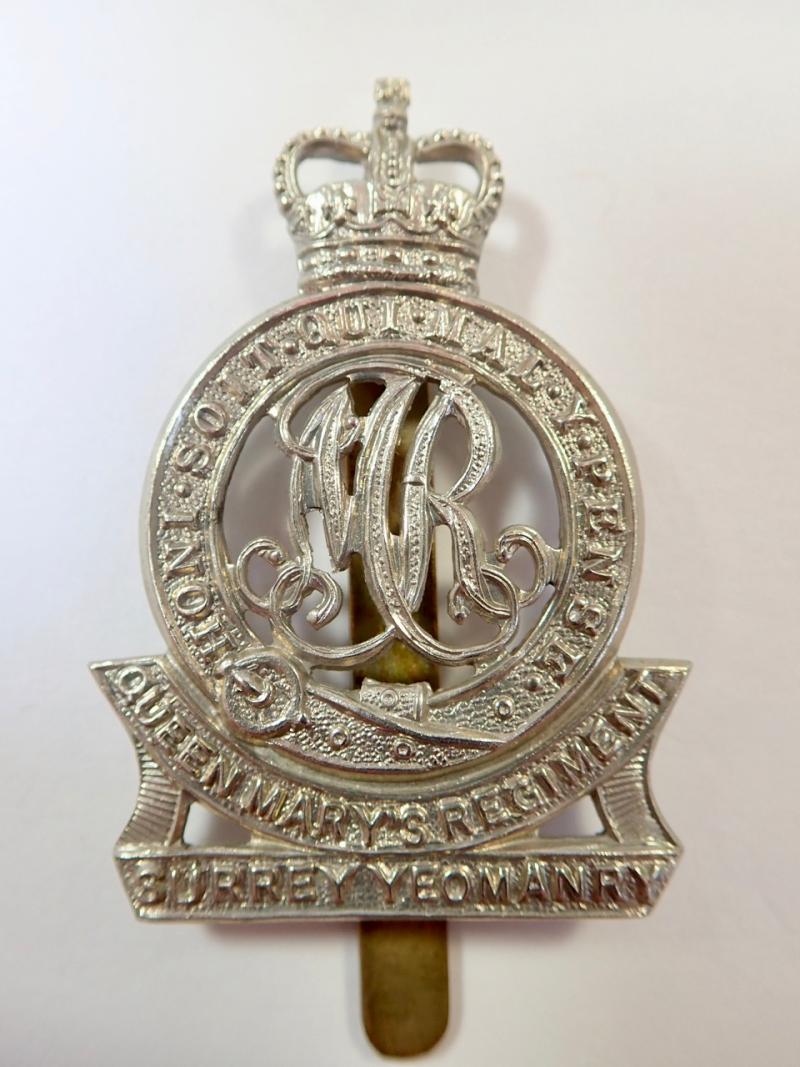 Surrey Yeomanry (Post 1953) w/m Cap Badge.