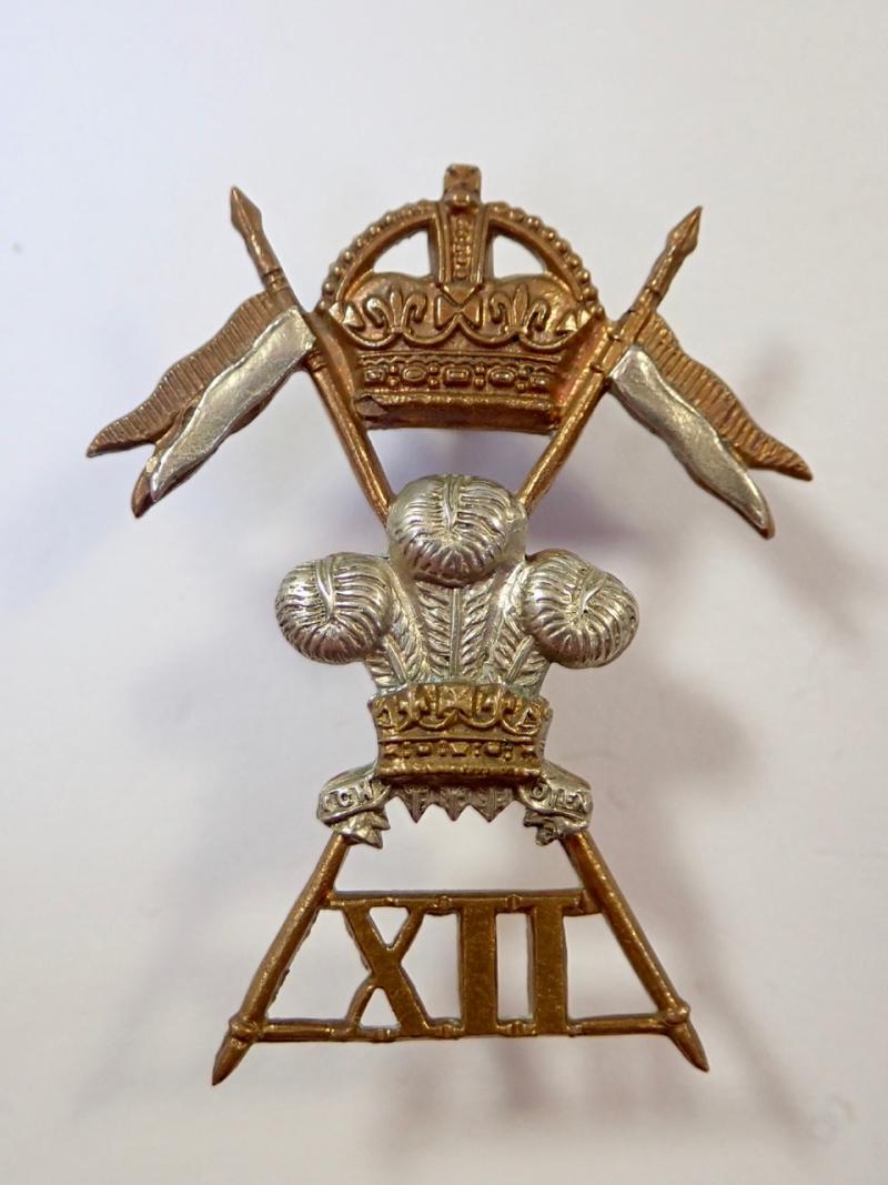 12th Lancers Cap/Lapel  Badge