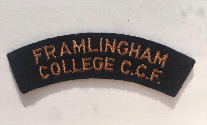 FRAMLINGHAM COLLEGE CCF CLOTH SHOULDER TITLE