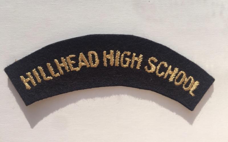 HILLHEAD HIGH SCHOOL CCF CLOTH SHOULDER TITLE