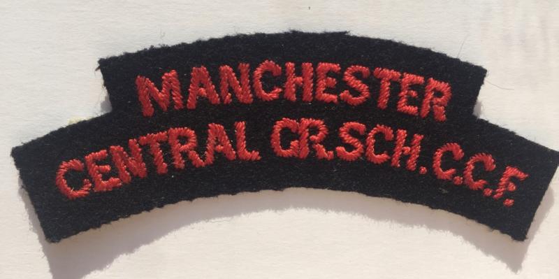 MANCHESTER GRAMMAR SCHOOL CCF CLOTH SHOULDER TITLE