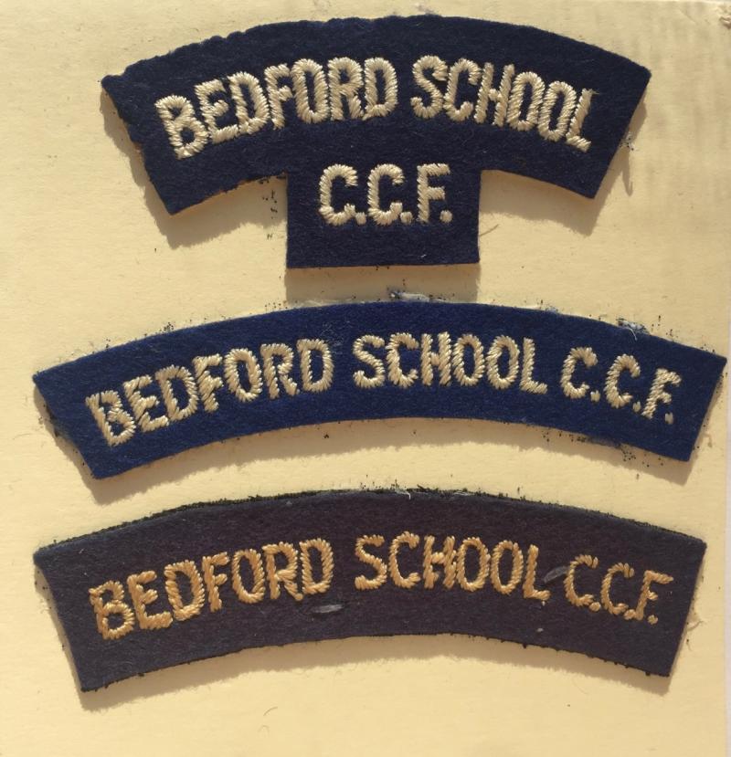 3 VARIATIONS - Bedford Grammar School CCF CLOTH SHOULDER TITLE