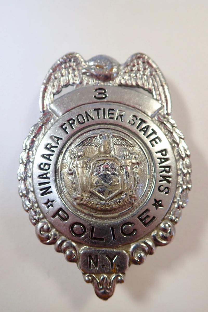 Obsolete American Police Badge. New York Niagara Frontier State Parks Police No.3.