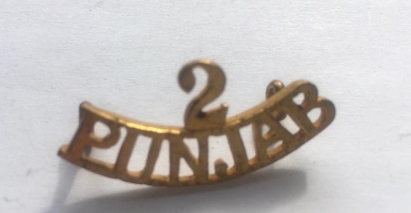 Indian Officer's Shoulder Title 2nd Punjab