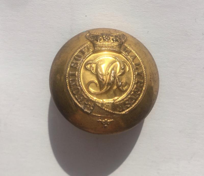 Gilt Victorian Button. VR Jennens