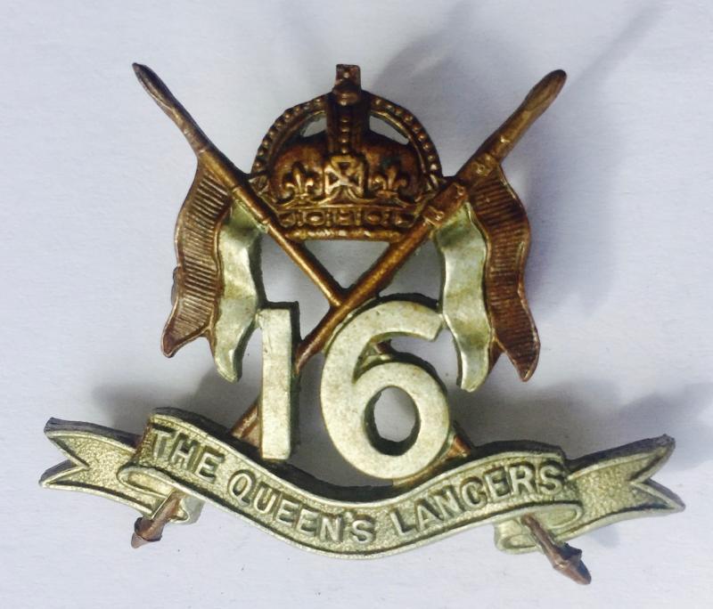 16th The Queen's Lancers K.C. Collar Badge