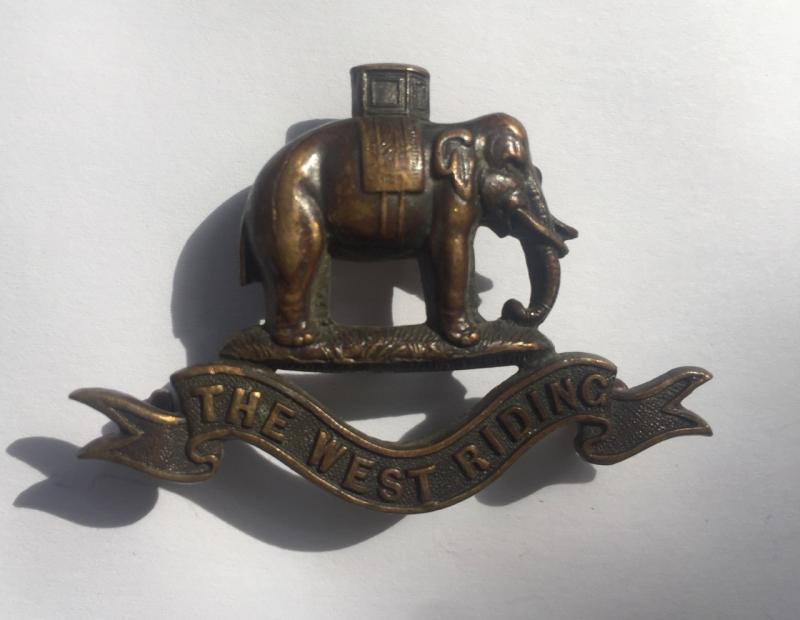 THE WEST RIDING OSD BRONZE Collar Badge BY J & CO.