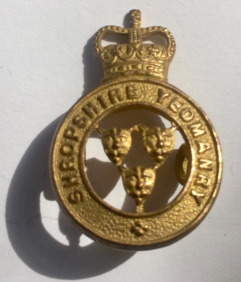 Shropshire Yeomanry Officer's Collar Badge