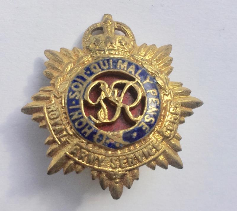 Royal Army Service Corps Officer's Collar Badge. George V