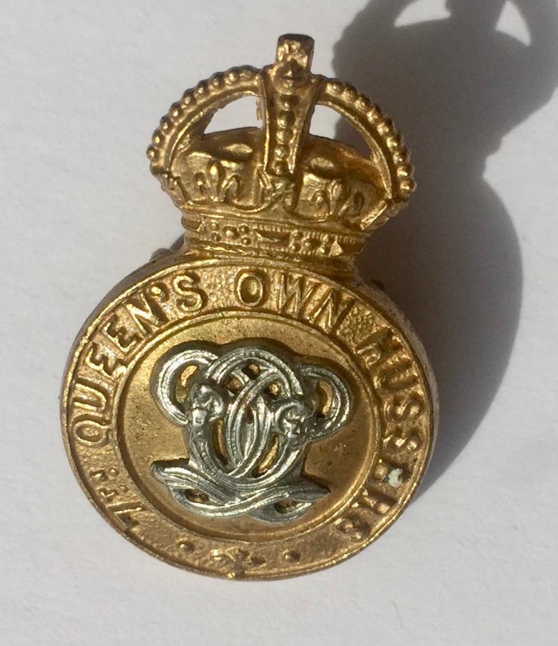 7th Queen's Own Hussars K/C Collar Badge