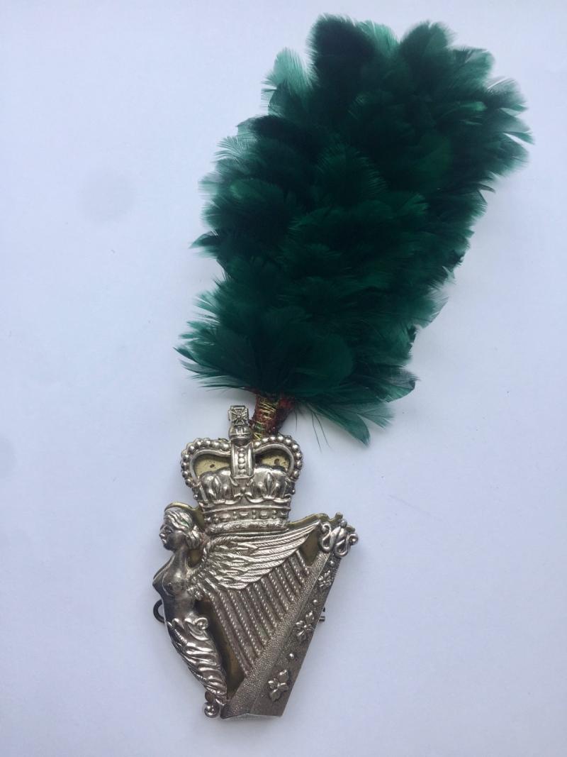 Royal Irish Plume Holder and Large Q.C. Silver-plated Badge