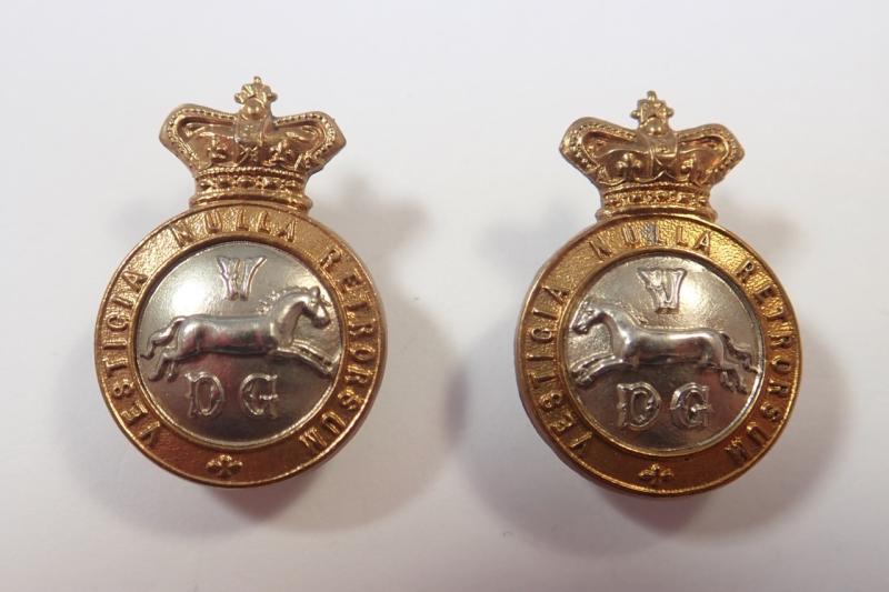 5th Dragoon Guards Victorian Collar Badges (1896-1901).