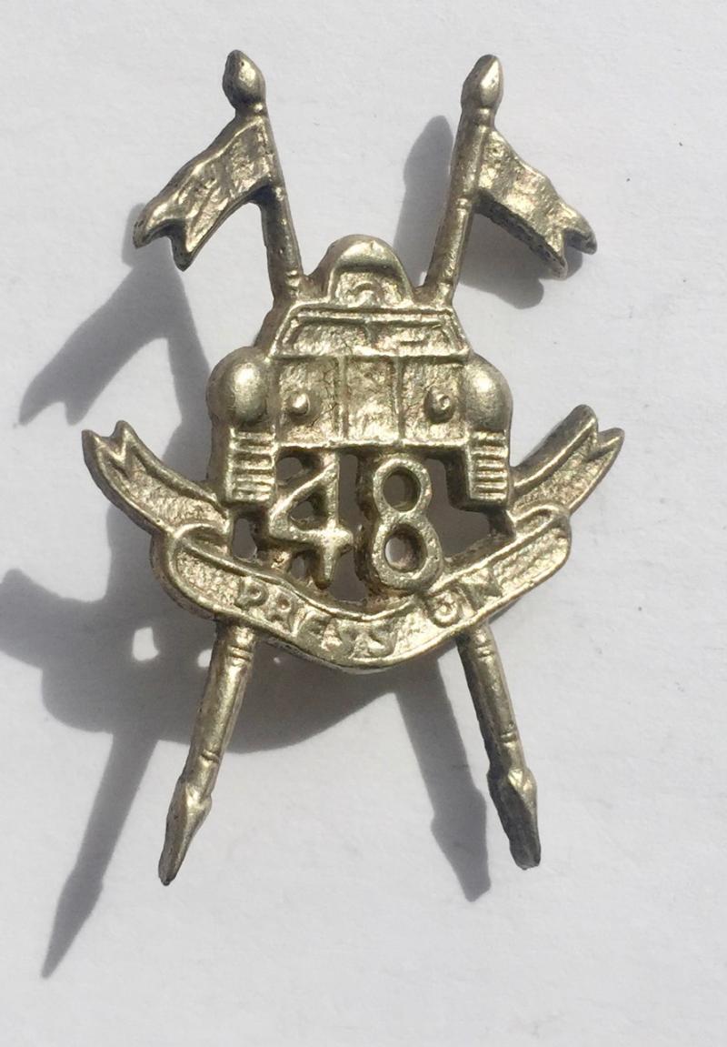 Indian Army 48th Cavalry (Indian Armoured Corps) Headress Badge