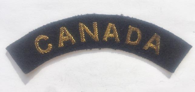 CANADA Bullion Cloth Shouder Title