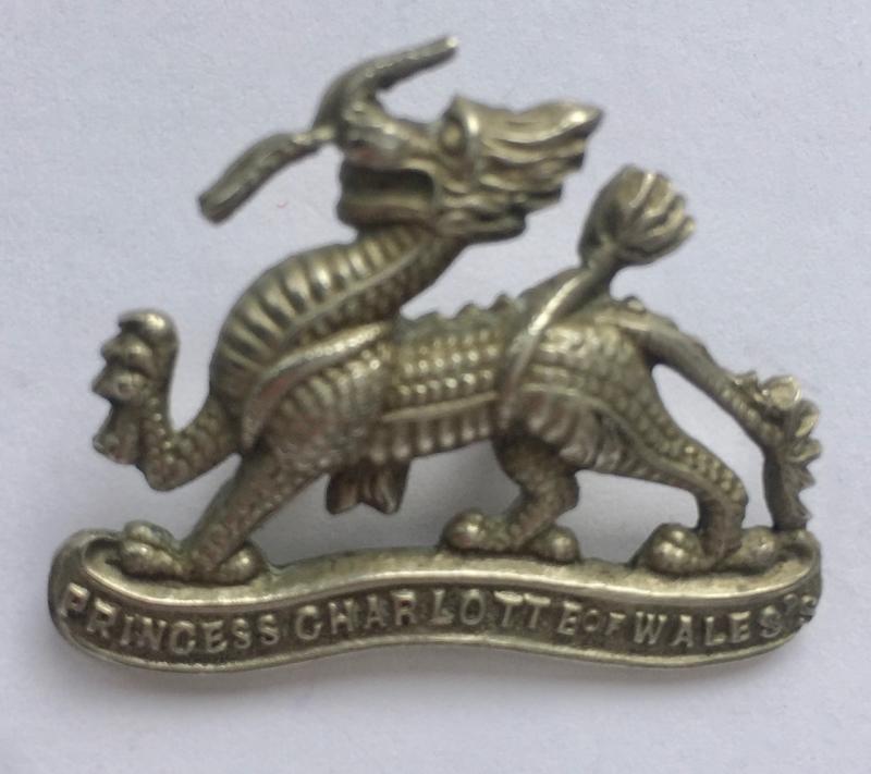 Royal Berkshire Collar Badge, White Metal