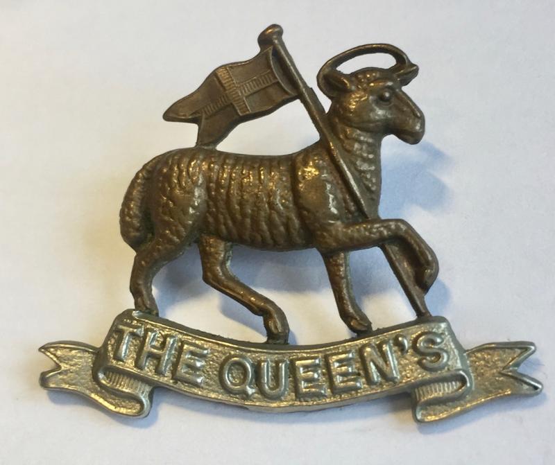 The Queen's West Surrey Regiment Collar Badge: