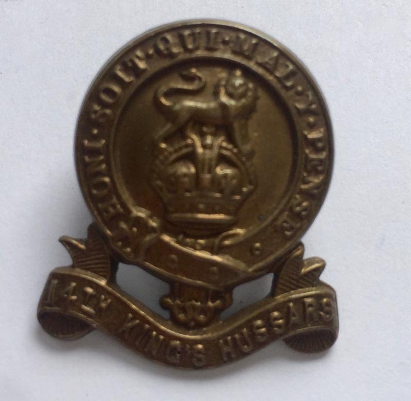 14th King's Hussars Collar Badge -