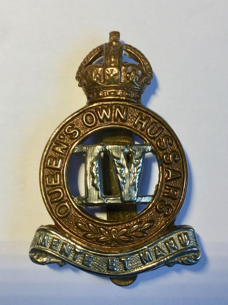 4th QUEEN'S OWN HUSSARS CAP BADGE