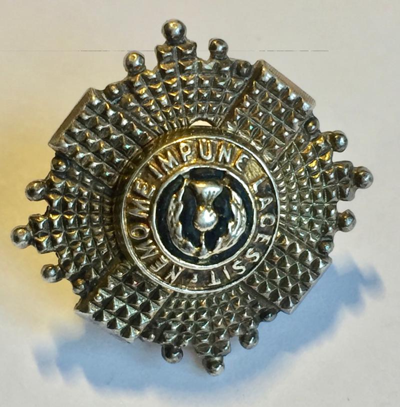 Scots Guards Silver Hallmarked  Collar Badge