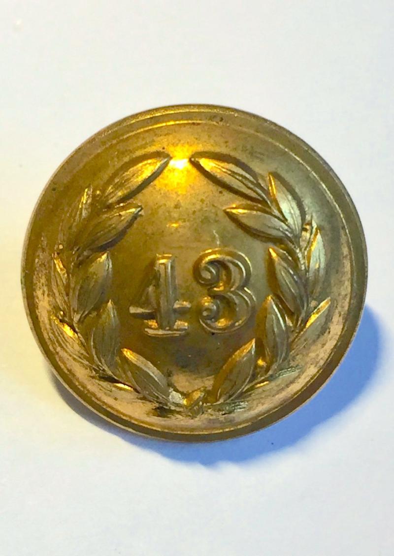 43rd (Monmouthshire) Regiment of Foot Gilt Button