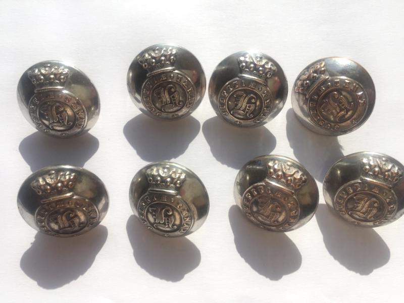 8 Large Lord Hastings Silver-plated Livery Buttons