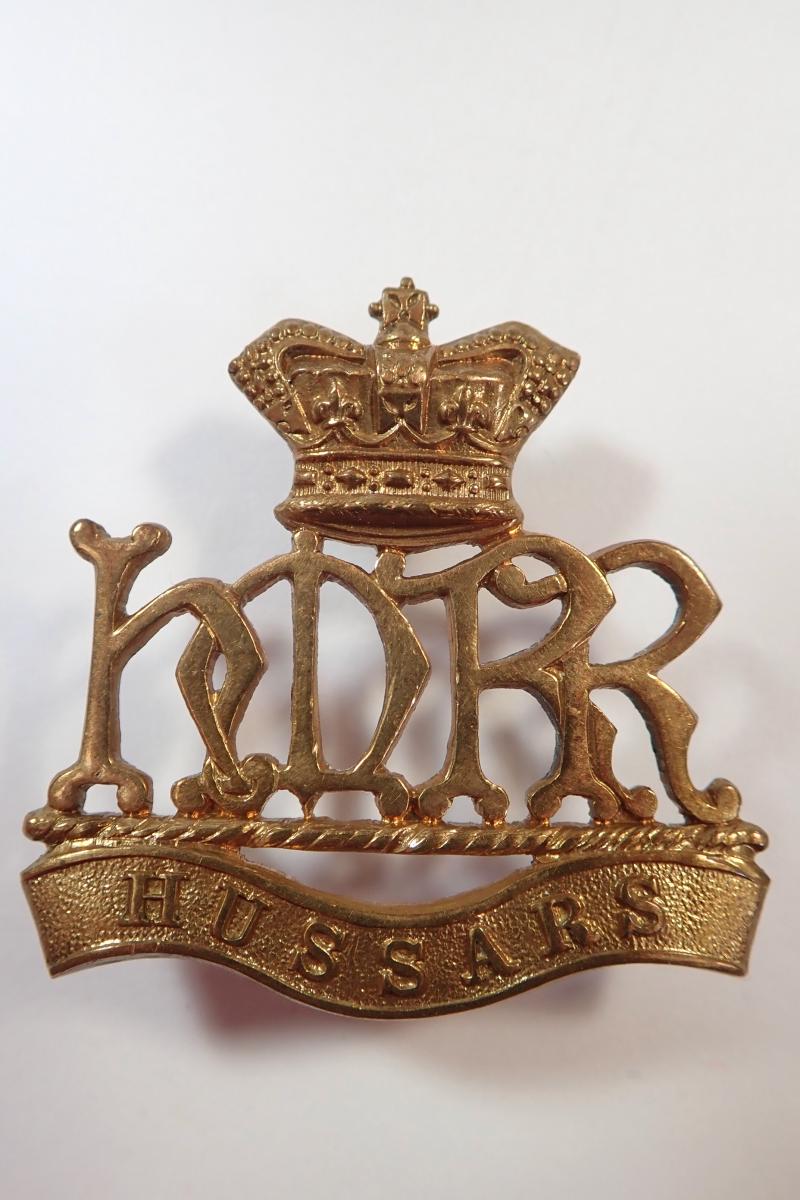 Her Majestys Reserve Regiments of Hussars Victorian Cap Badge.