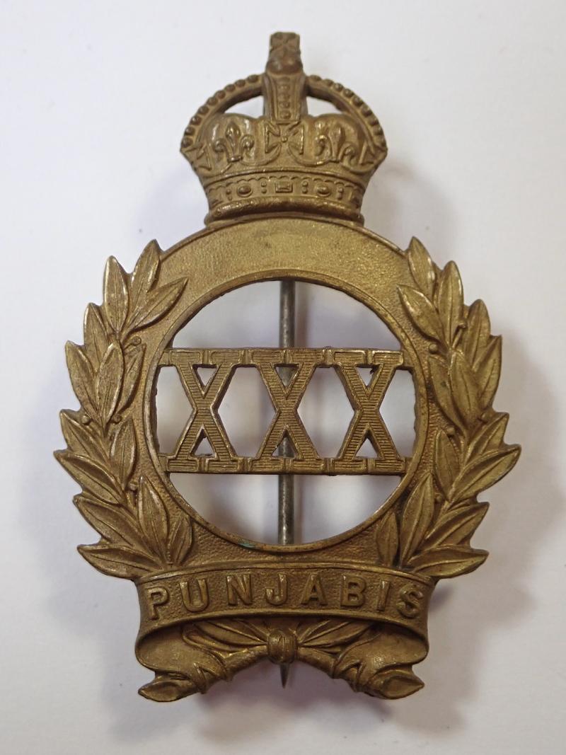 30th Punjabis WW1 Officers Pagri Badge.