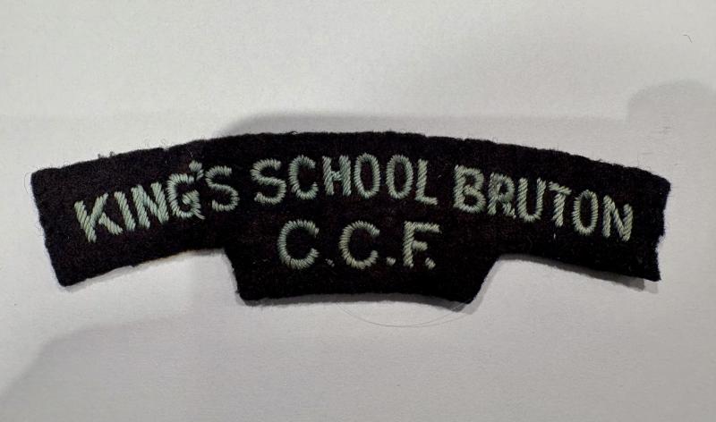 Scarce KING'S SCHOOL BRUTON C.C.F. Cloth title
