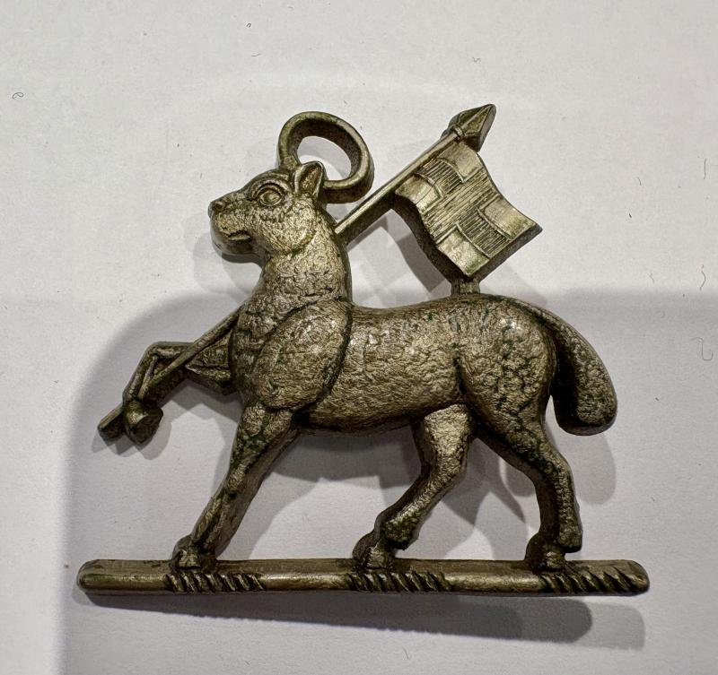 Plastic Economy Cap Badge. Royal West Surrey